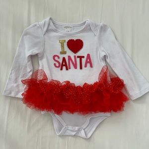 Mud pie Santa onesie 9-12 months
